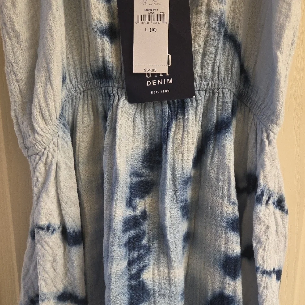GAP Blue Tie-Dye Dress